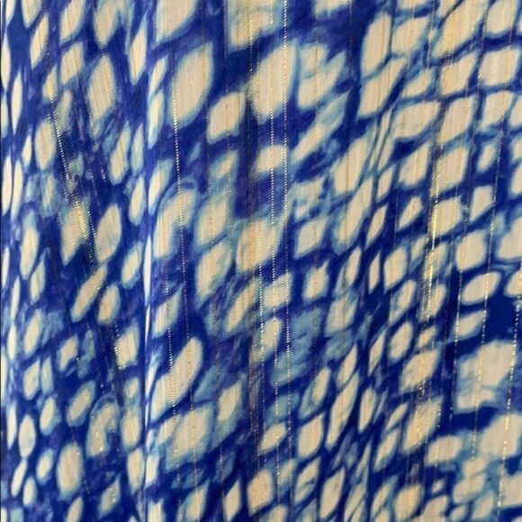 Michael Michael Kors Blue Printed Midi Dress Sz XS - Picture 7 of 10